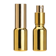 Cosmetic Customized Perfume Electroplating Aluminium Glass Atomizer Gold Glass Pump Spray Bottles